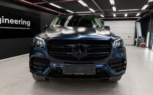 mercedes gls в матовой пленке